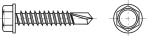 DIN 7504K  Samovrtný šroub se šestihr. hl.,   3,9x  9,5, ocel., ZB