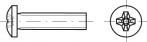 DIN 7985  Šroub s půlkul. hl., křížová drážka, M  2,5x  5, pevn. 4.8, ZB