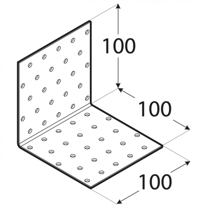 Úhelník montážní100x100x100, ZN