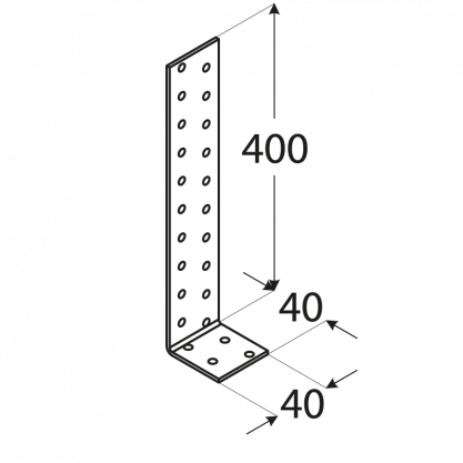 Úhelník kotevní 40x400x 40, ZN