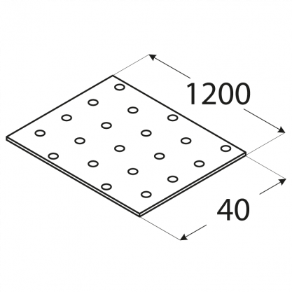 Destička perforovaná 40x1200, ZN