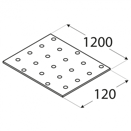 Destička perforovaná120x1200, ZN