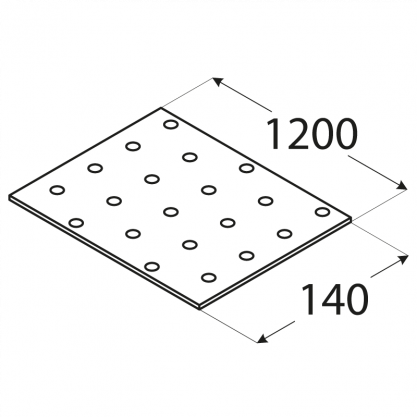 Destička perforovaná140x1200, ZN