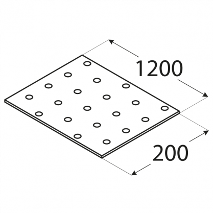 Destička perforovaná200x1200, ZN