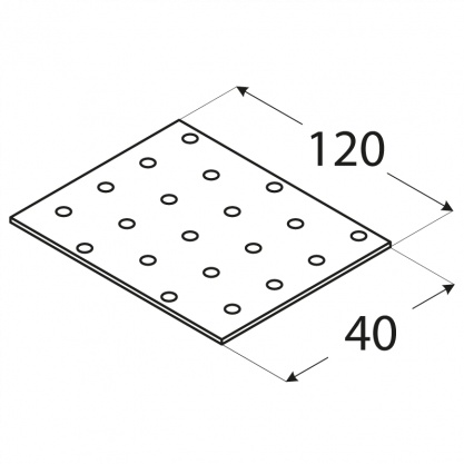 Destička perforovaná 40x120, ZN