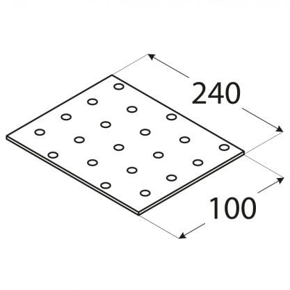 Destička perforovaná100x240, ZN
