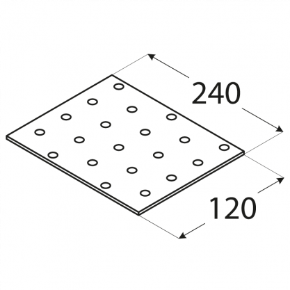Destička perforovaná120x240, ZN