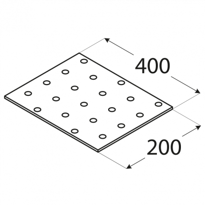 Destička perforovaná200x400, ZN