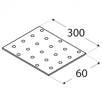 Destička perforovaná 60x300, ZN