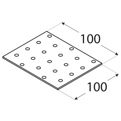 Destička perforovaná100x100, ZN