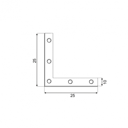 Rohovník 25x 25x 10, ZN