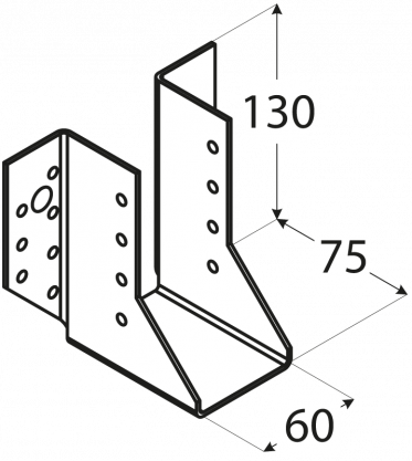 Botka trámová 60x130x 75, ZN