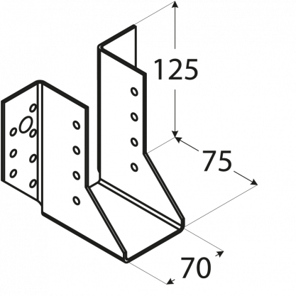 Botka trámová 70x125x 75, ZN
