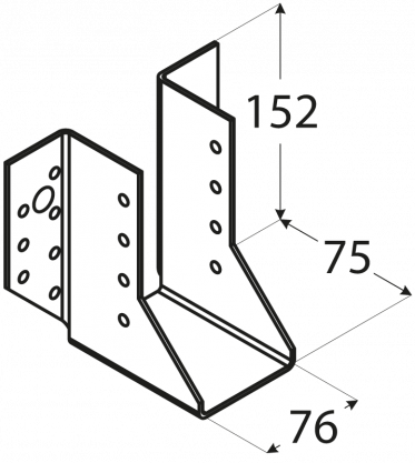 Botka trámová 76x152x 75, ZN