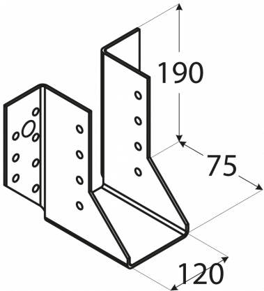 Botka trámová120x190x 75, ZN