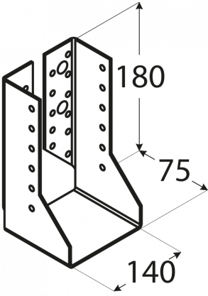 Botka trámová uzavřená140x180x 75, ZN